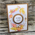 Jesienna kartka -ślub - ślubna kartka  z życzeniami