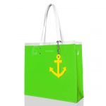 Marynarska torba z kotwicą - limonkowa - 