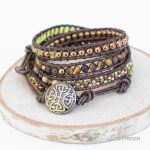 Bransoletka boho Green and Brown - 