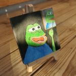 "Pepe Autoportret" obraz akwarelowy - półcień