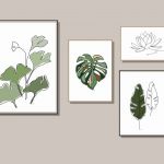 Miłorząb liście - grafika minimalizm - Galeria
