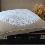 Lniana poszewka "Prowansalski szyk na okrągło" - 