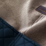 Karmelowo-czarna pikowana duża torba z kominem - 