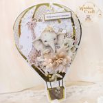 Urodzinowa kartka balonik "Beige Baby" GOTOWA - 
