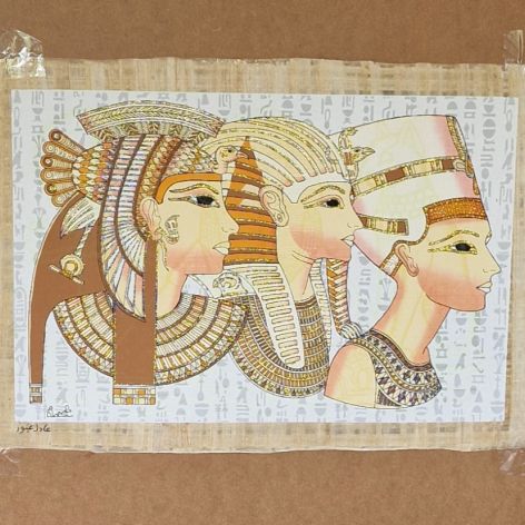 Papirus, Kleopatra Tutanchamon Nefertiti , 60x40 cm, obraz, Oryginalny 100%, Egipt, papier papirusowy 41