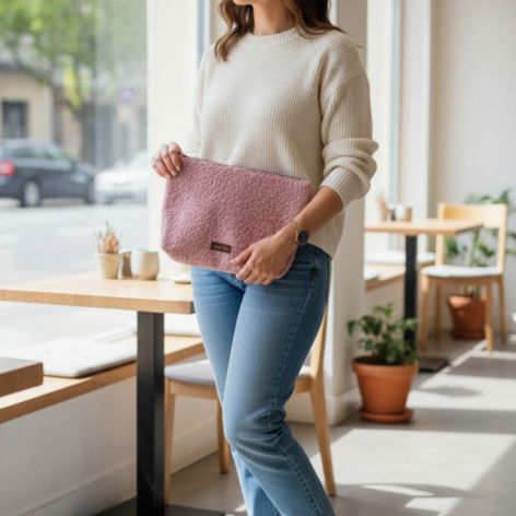 Kosmetyczka podróżna różowy baranek