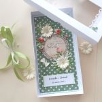 ZIELONA MIŁOŚĆ kartka ślubna z pudełeczkiem - kartka ślubna zielona miłość
