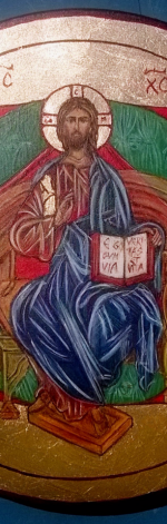 Ikona Chrystus Pantokrator na tronie