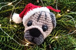 Ozdoba świąteczna w kształcie mopsa dla miłośników psów!