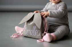 Mini dziecięcy plecak królik z imieniem Amelka