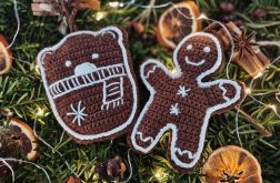 Miś i Pan Ciastek - szydełkowe pierniczki