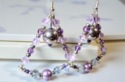 Efektowne fioletowe kolczyki