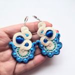 Blue&Cream kolczyki sutasz - 