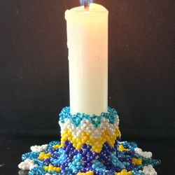 Świecznik z koralików TOHO