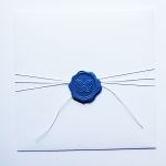 Kartka na urodziny z niezapominajkami  - Kartka urodzinowa z ozdobioną kopertą
