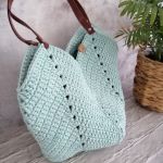 Duża torba na zakupy,TULIPAN mięta - 