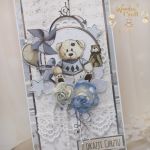 Kartka na chrzest "VintageBabyBoy2" GOTOWA - 