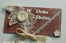 Kopertówka z okazji ślubu- 'retro kwiaty'