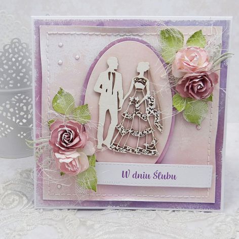 Romantyczny ślub  - komplet z pudełkiem