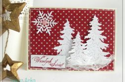 Kartka świąteczna z choinkami