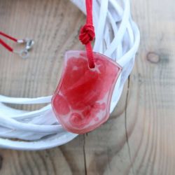 Wisiorek z żywicy - MORNING RASPBERRY