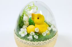 Jajko 3D kaczuszka z konwaliami i jajkami