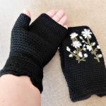 Rękawiczki-mitenki czarne - 