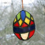 Jajo dekor wiszące 05 - wisząca pisanka witraż