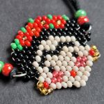 Bransoletka na sznurku Frida w czerwonym z koralików Preciosa - Bransoletka na sznurku Frida w czerwonym z koralików Preciosa