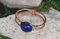 Stalowa bransoletka z lapisem lazuli