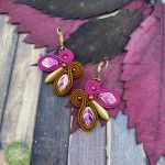 Kolczyki soutache jesienne listki   - jesienne listki