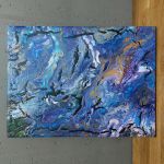 Ręcznie malowany pouring struktura 40 x 50 cm - Przykład aranżacji - widok struktury
