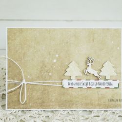 Kartka świąteczna z choinkami, 373