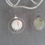 Kolczyki koła z masy  perłowej - kolczyki perłowe