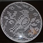 Ptaszki w oknie - zestaw dekoracyjny na okno, rękodzieło na szydełku - 