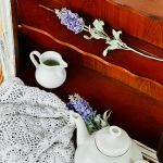 Wisząca witryna shabby chic, styl prowansalski, oszklona - 