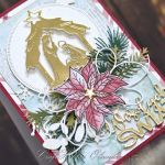 Wesołych Świąt - szopka z poinsettią - Szopka - detal III