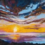 Pejzaż-praca formatu -18/24 cm . - 