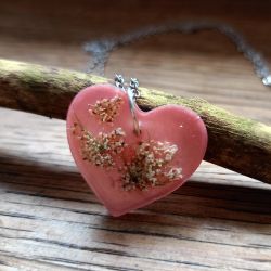 Komplet wisiorek i kolczyki - Koperkowe Love