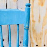 Krzesło patyczak, niebieskie krzesło  - 