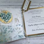 Kartka ślubna „W eukaliptusowym raju”, pudełko i personalizacja - Wnętrze kartki z życzeniami
