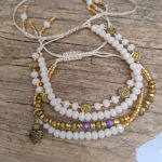 Bransoletka Na Sznurku Nude i Złote Koraliki 25.16 - 