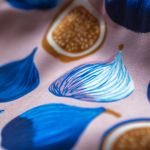 Plecak worek z weluru w figi – duży plecak damski handmade - 