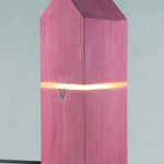Lampka nocna z drewna i płynnego szkła  DESIGN - 4