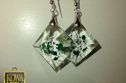 Laura - kolczyki z żywicy i srebra