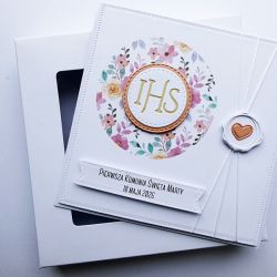 Urokliwa kartka na Komunię ręcznie robiona