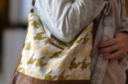 Miodowa boho bag w pepitkę