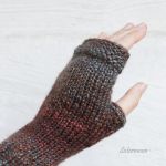 Krótkie mitenki Brąz i Teal - 