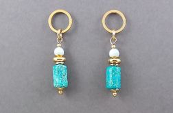 Kolczyki z turkusowych jaspisów.