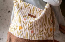 Sztruksowa boho bag w kwiaty